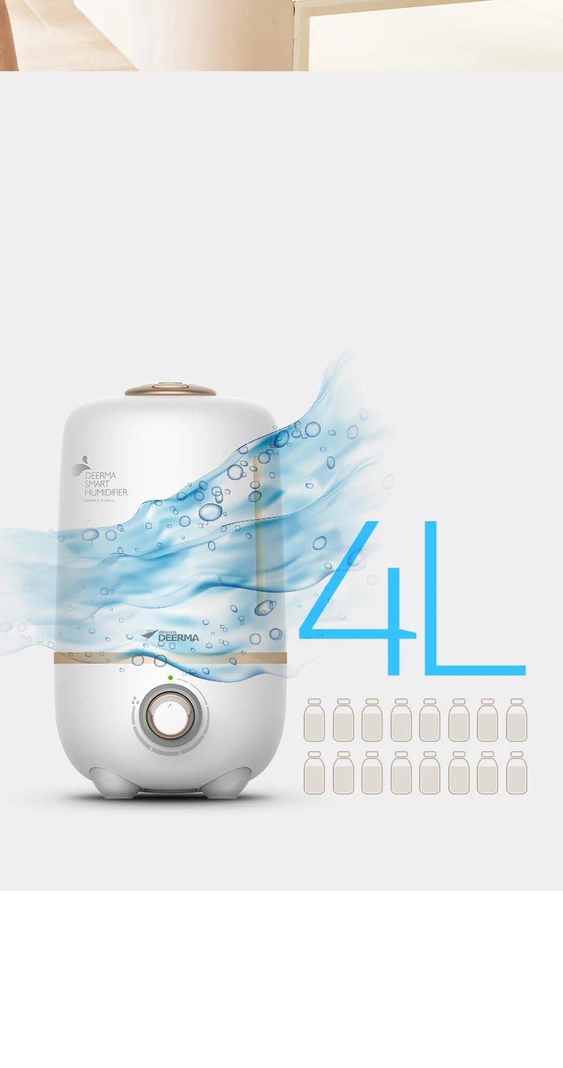 Xiaomi deerma 4L Air Humidifier Aroma Essential Oil Diffuser Aromatherapy for Baby Pregnant in Bedroom Home Office Air Purifying (4)