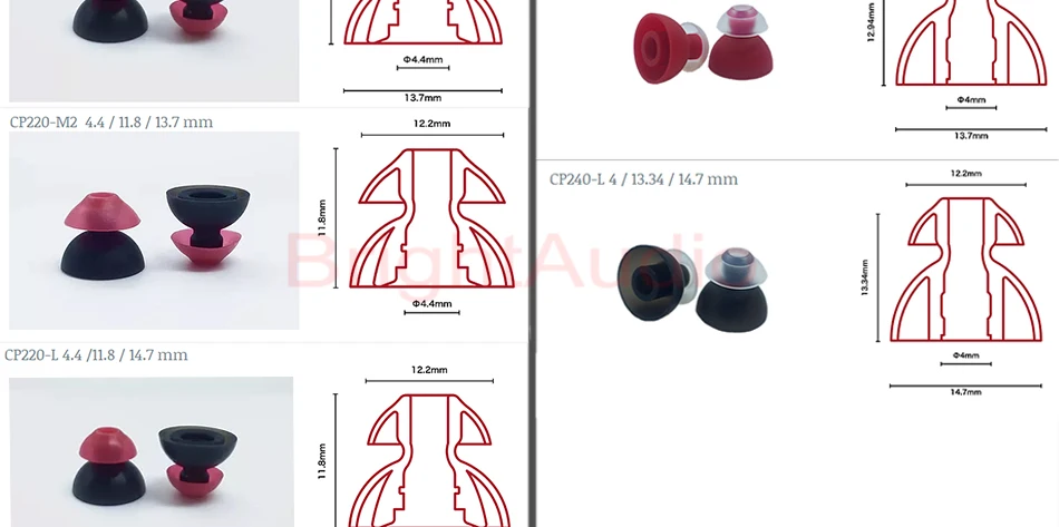 DUNU SpinFit CP100 CP800 CP220 CP230 CP240 наушники-вкладыши ушные вкладыши инновационная технология ушные вкладыши 1 пара(2 шт