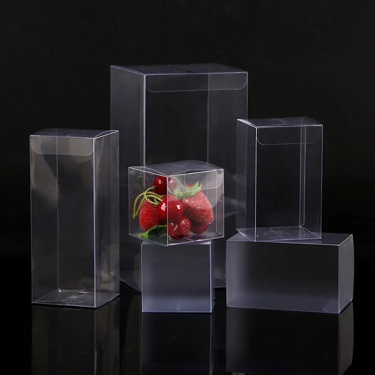 100 шт./13x13x13 см 13x13x22 прозрачная пластиковая подарочная коробка из ПВХ для хранения