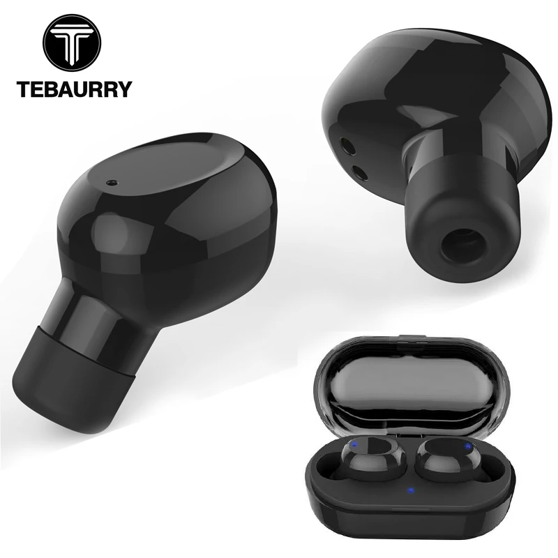 

TEBAURRY Wireless Bluetooth Earphones TWS Earbuds Auto Pairing Bluetooth 5.0 Headset Stereo Earbuds With charging Box for phone