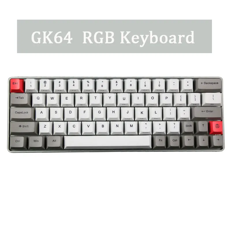 Metal Case Gk64 Mini Mechanical Keyboard Custom Rgb Lights Directiion