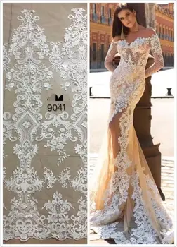 

Top quality SYJ-1145 fashion african tulle lace fabric with flowers new arrival