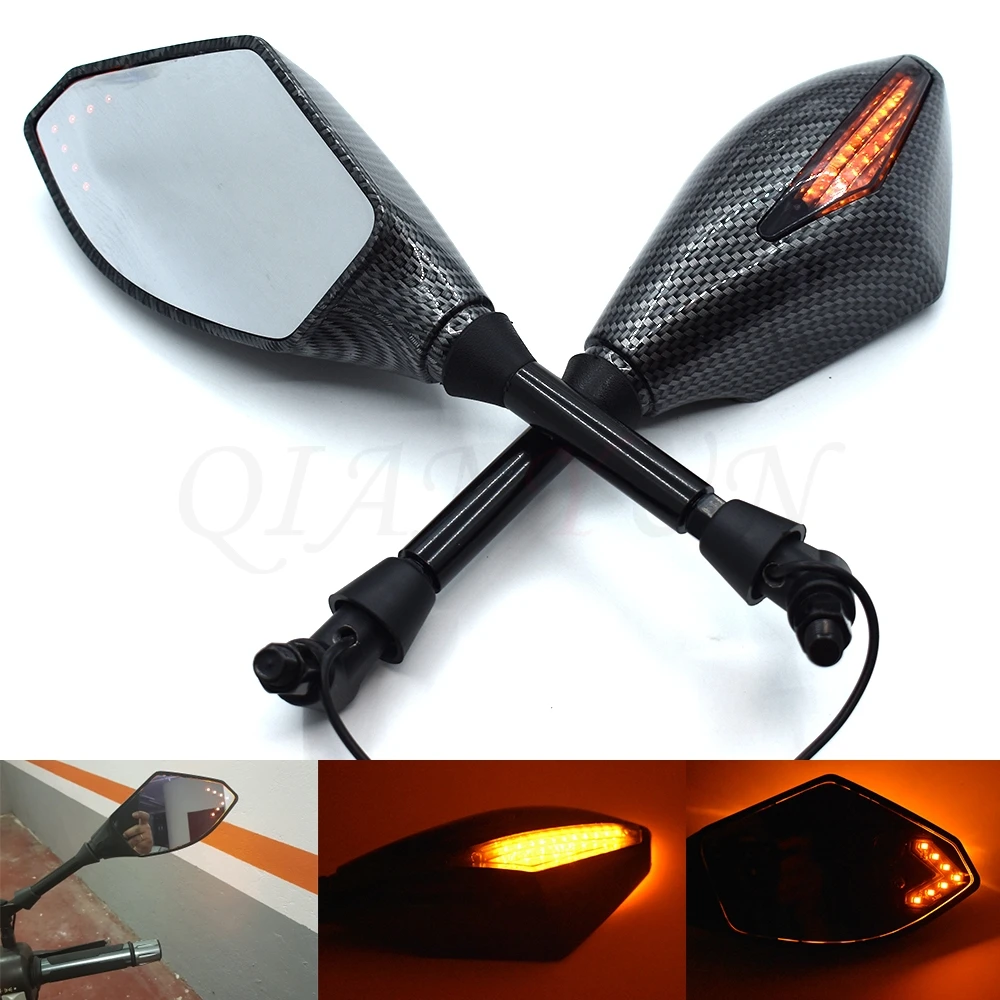 

Motorcycle LED Turn Lights Side Mirrors Turn Signal Indicator Rearview Mirror for HONDA CBR300R CBR600RR CBR900RR CBR929RR