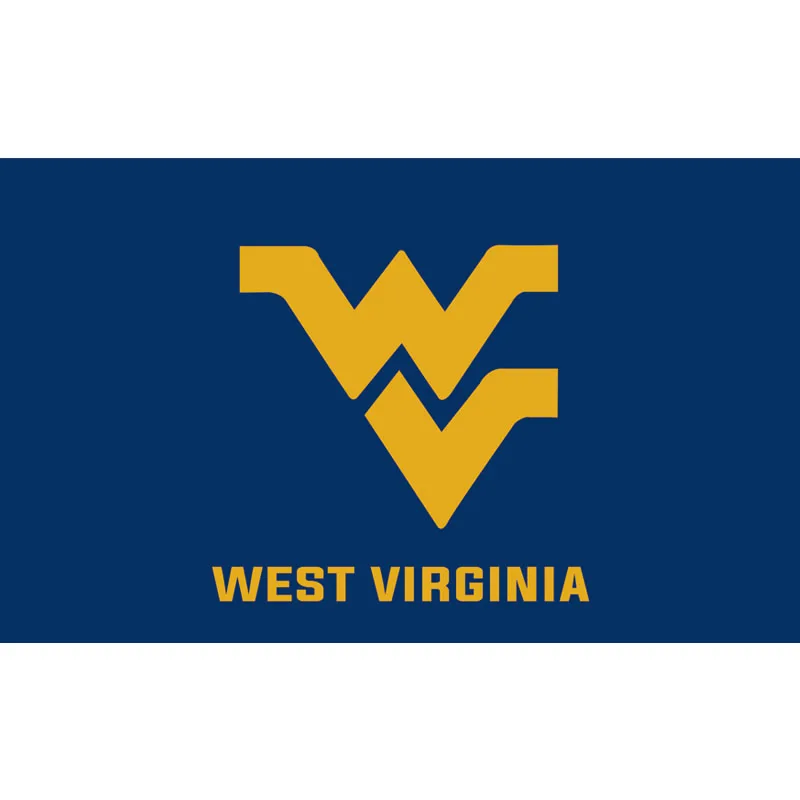 Free shipping ,West Virginia University Logo Flag NCAA,150X90CM ,100D