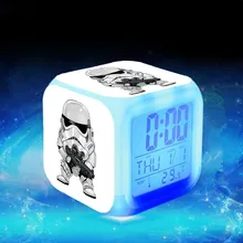 Звездные Войны Пробуждение reloj despertador reveil enfant BB-8 Будильник цифровой светодиодный Klok Relogio De Mesa Wake Up часы