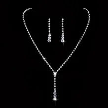 Por Swarovski Bridal Sets Lots Simple Style Wedding Necklace Earring Suit Made With Swarovski Crystal Glittering Inlaid Austria Bridal Jewelry