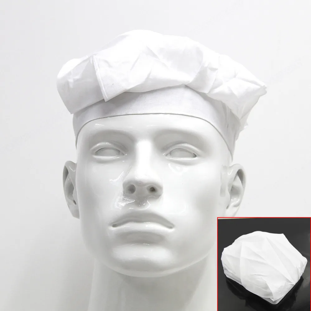 

A40 Wholesale 5pcs/lot New Plain White Chef BBQ Cook Puffy Hat Fancy Dress Protective Dust Cap Free Shipping