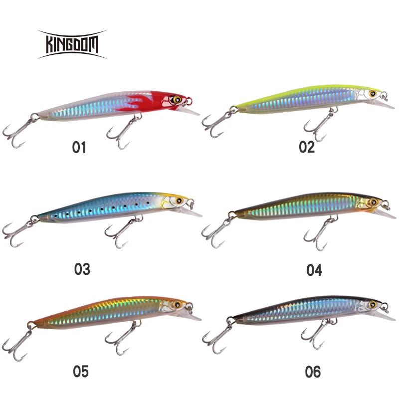 Kingdom Fishing Hard Lure Floating Bait Jerkbait Minnow New Arrival Bass Fishing 120mm 23g, 130mm 30g Strong Hooks Model 7502