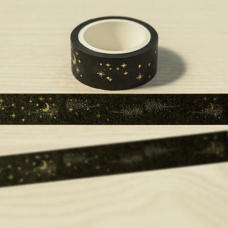 

1Roll=15mmx5m Gold Foil Printing Tree Pattern Japanese Washi Decorative Adhesive Tape DIY Masking Paper Tape Label Sticker Gift