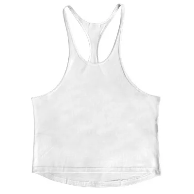Летняя футболка для отдыха для бега, мужская хлопковая майка без рукавов, Мужская футболка с буквенным принтом, спортивные тренажеры, топы, футболки - Цвет: White