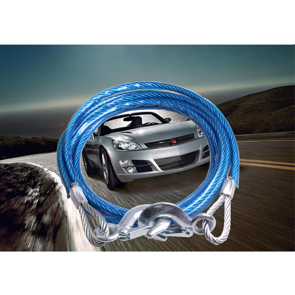 5 طن 4 M سيارة حبل قطر السيارات قارب شاحنة سحب حزام حبل هوك سيارة حبل قطر الثقيلة الطوارئ الصلب الحبال