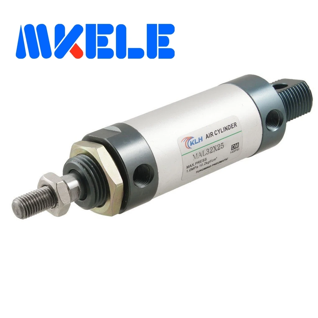 MAL32*25 / 32mm Bore 25mm Stroke Compact Double Acting Fittings