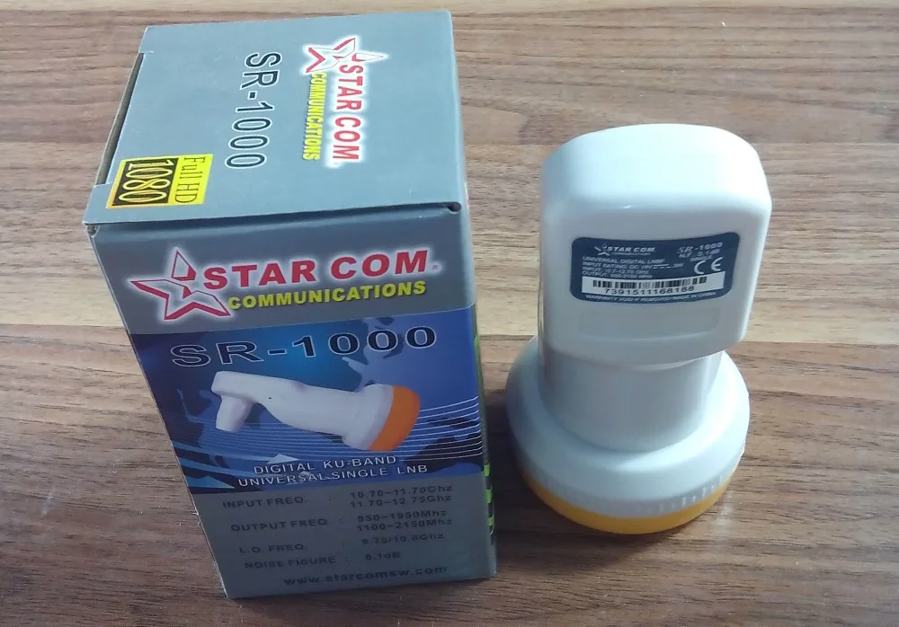

STARCOM SR-1000 Free shipping Best Signal digital HD Universal KU Band Single LNB waterproof High Gain Low noise LNB