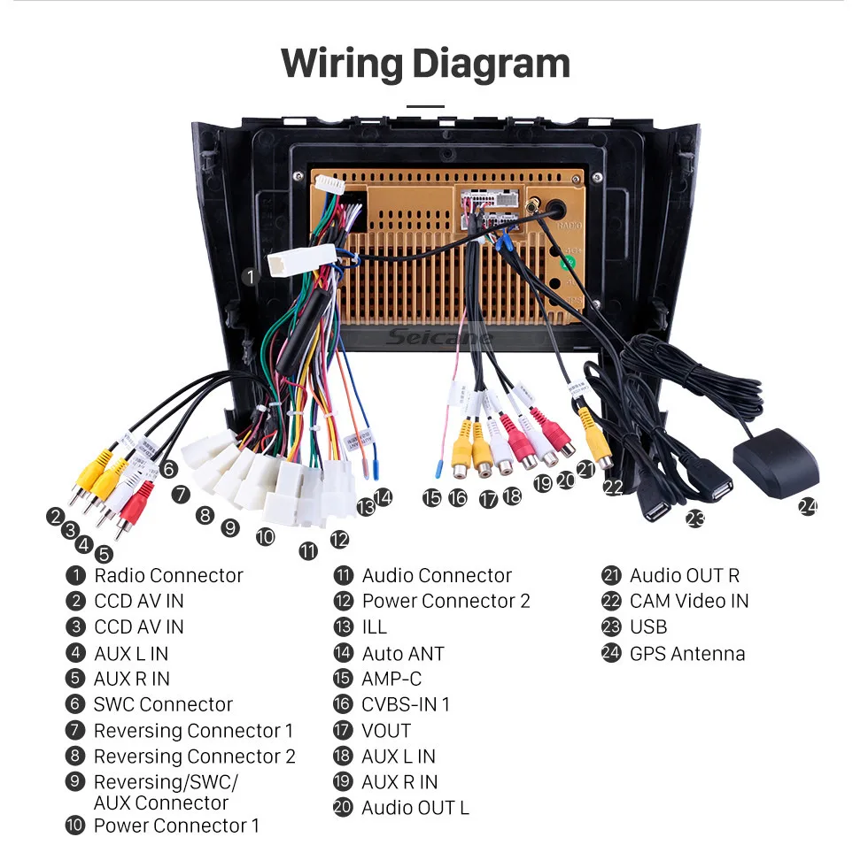 Sale Seicane Car Radio For 2015 2016 2017 Toyota Camry Android 8.1 10.1" 2Din 8-Core Bluetooth Wifi GPS Navigation Multimedia Player 19