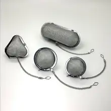 1 шт Серебряное ситечко для чая многоразовый нержавеющий сетчатый травяной шарик пряность для чая чайник запирающий Чайный фильтр для заварки специй PD 003