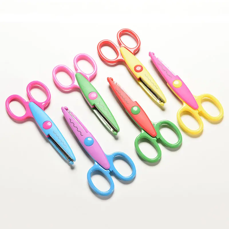 NEW Kids Scissors for DIY Photo Album Handmade 6 Patterns Laciness Scissors for Photo Album Card Decorative DIY Scissors
