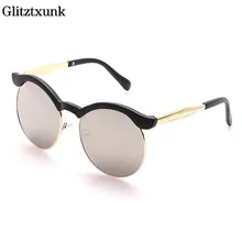 Glitztxunk модные солнечные очки детские солнцезащитные очки Брендовые дизайнерские винтажные алюминиевые очки для мальчиков и девочек