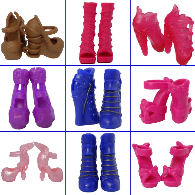 10Pairs Doll Shoes High Heel Sandals for Doll Princess Color Random/_ma