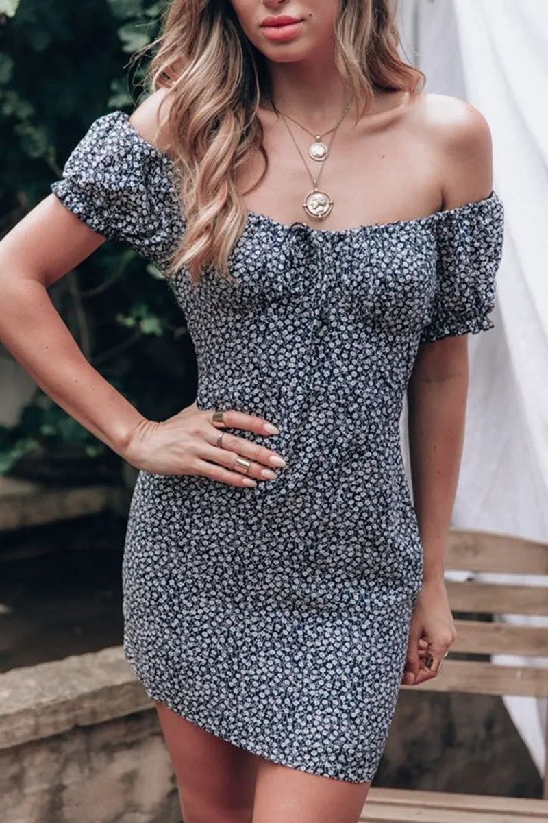 Gladiolus 2019 Summer Women Dress Short Sleeve Slash Neck Floral Print Slim Mini Sexy Dress Women Hot Short Dresses Sundrees (29)