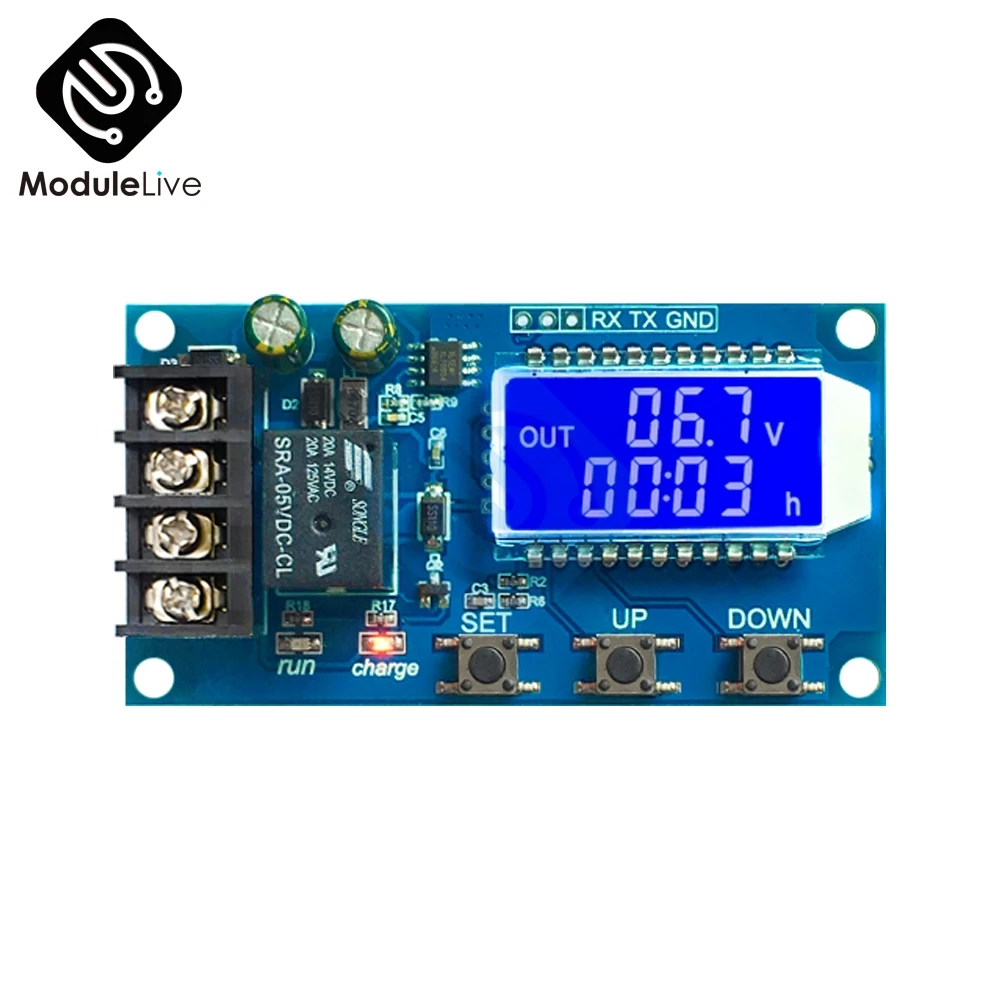 

10A LCD Lead-acid Solar Battery Charge Controller Protection Module Board charger Time switch battery capacity DC 6-60V