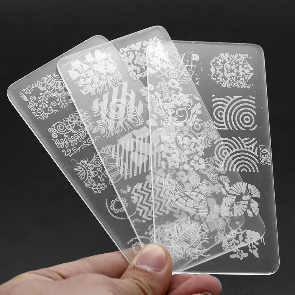 10 дизайн набор лак для ногтей маникюр изображение штамповки шаблон пластины скребок DIY