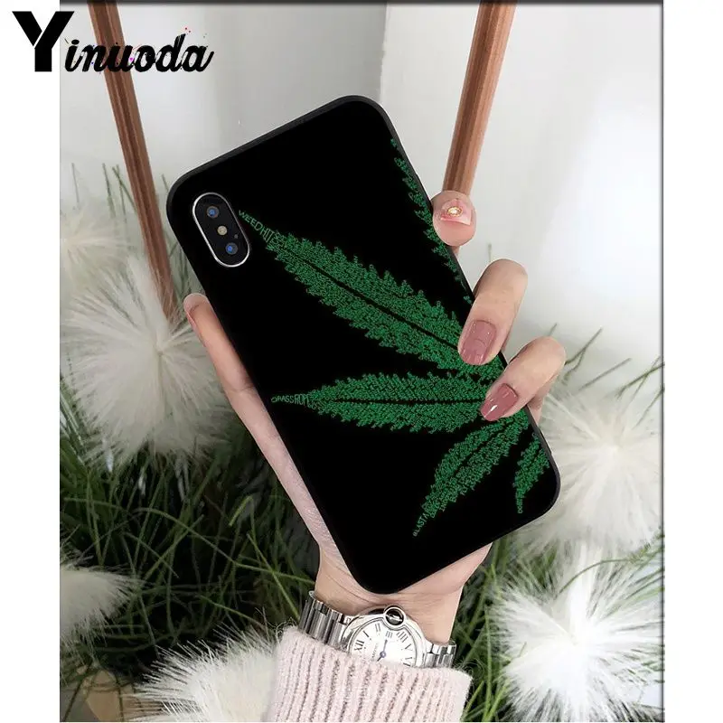 Yinuoda Art High Weed Pictures черный ТПУ чехол для телефона чехол для iPhone X XS MAX 6 6S 7 7plus 8 8Plus 5 5S XR