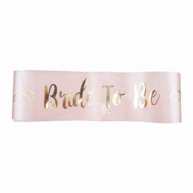 Pink Hot Stamping Bride Etiquette With Bride To Be Sash Bachelor Party Bridesmaid Team Bride Shoulder Strap Girl Beautiful Charm (7)