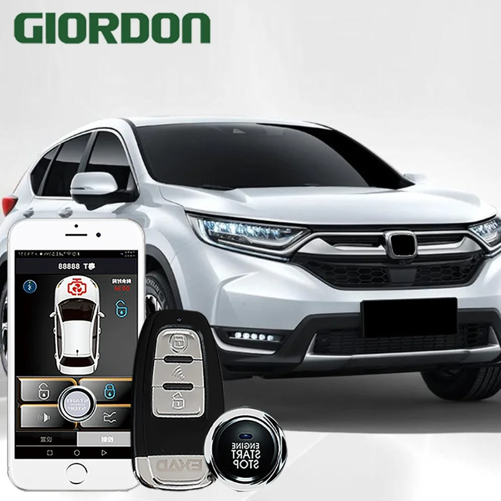 

CRV 18 car accessories Keyless Entry Comfort System PKE Phone APP Remote Start Car Engine Car Alarm Push 913