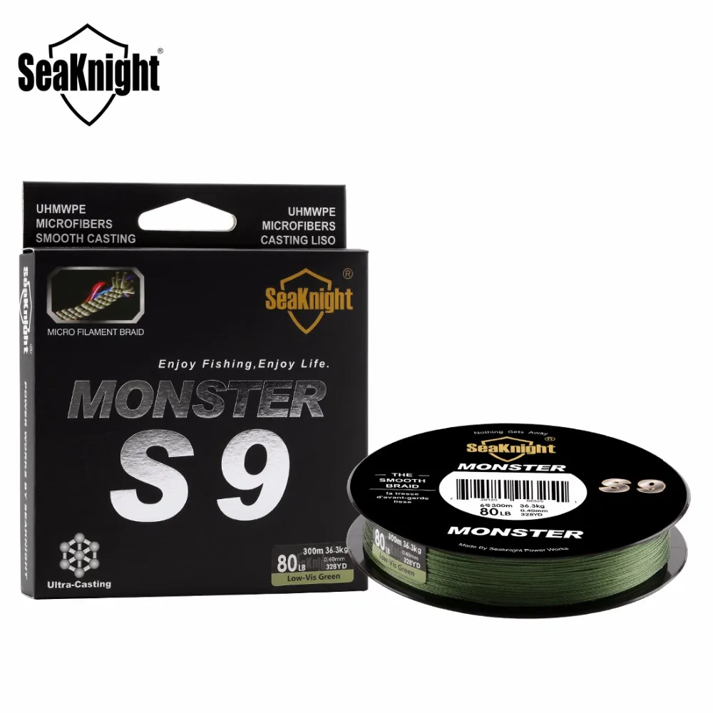 SeaKnight Монстр S9 300 м Плетеный Леска 9 нитей соткет супер гладкой pe линии Комплексная