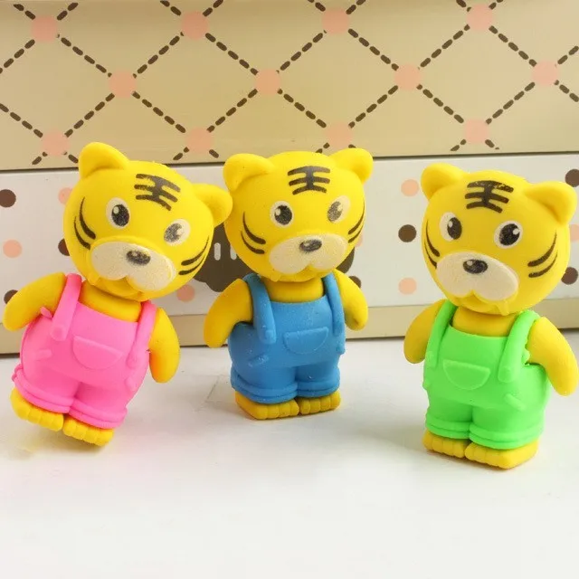 Мультфильм маленький тигр "ластик" милые животные ластик малыш подарок питания школьные принадлежности материал Эсколар escolares papelaria