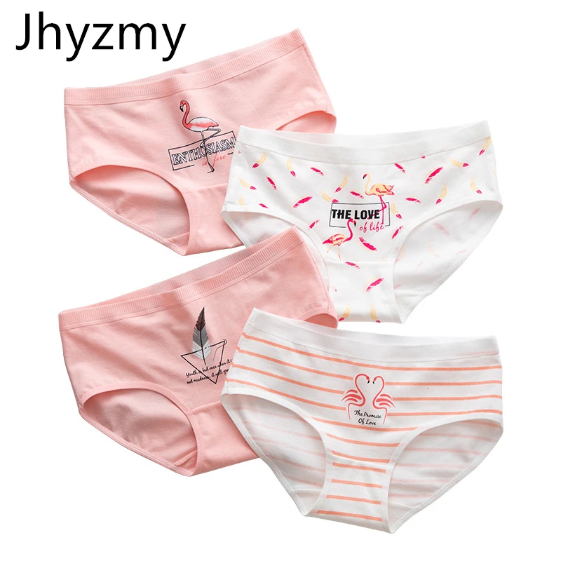 

Jhyzmy new flamingo panties female cotton mid-rise ladies 100% cotton ladies triangle briefs