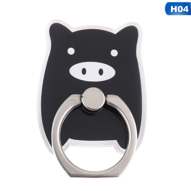 Cartoon Animal Phone Stand Mobile Finger Ring 360 Degree Rotation Holder For IPhone X 7 Plus Samsung Xiaomi