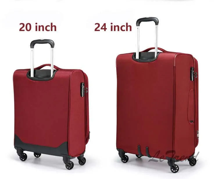 Letrend, черный мужской чемодан на колесиках, Спиннер, высококачественный чемодан на колесиках, красный, Женский чемодан на колесиках, 20 дюймов, сумка для путешествий с паролем