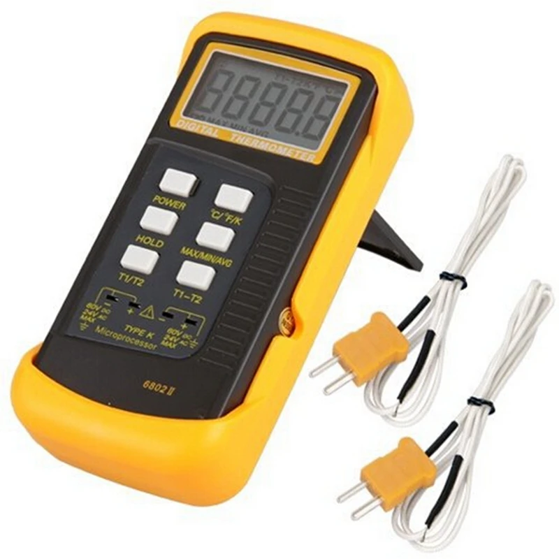 K type digital thermocouple thermometer 1300c professional dual channel