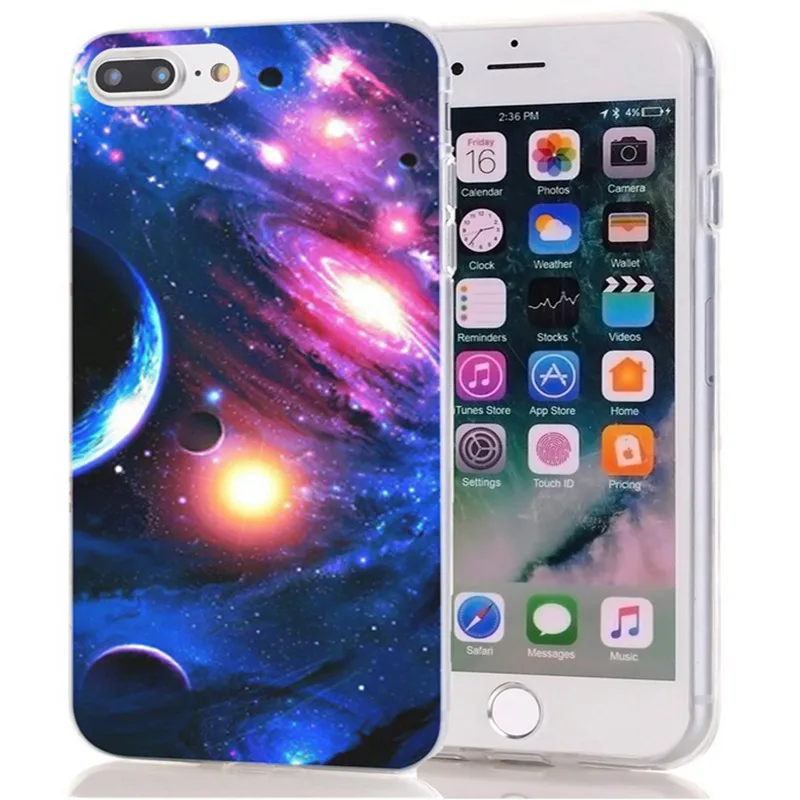 Силиконовый чехол для iPhone X XS XR Space Star Planet мягкая задняя крышка из ТПУ 6 7 8 plus Max