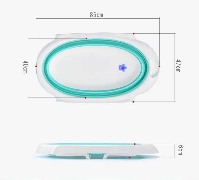 Новая детская складная ванна для купания, детская портативная пластиковая Ванна для новорожденных, горячая распродажа, Детская ванна