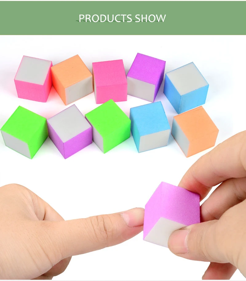 10 шт. мини-пилочка для ногтей, цветная шлифовальная губка, шлифовальная полировка, маникюрный салон, инструмент для самостоятельной работы