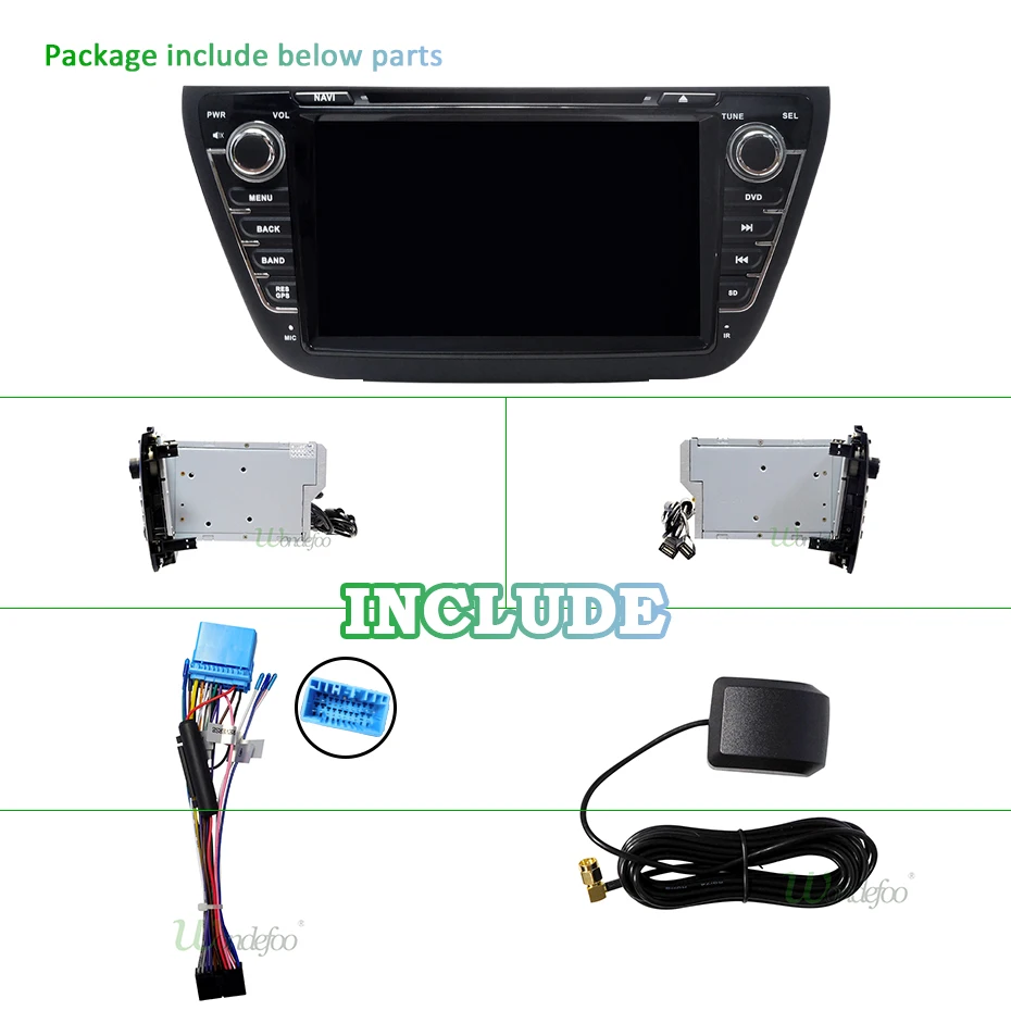 Excellent DSP IPS Android 9.0 4G 64G AV Output CAR DVD PLAYER For SUZUKI SX4 S-CROSS S CROSS 2014 2015 GPS Navigation Radio Stereo Screen 2