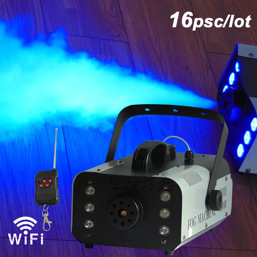 

16pcs/lots High quality Wireless control LED 900W smoke machine/RGB change color led fog machine/professional led smoke ejector