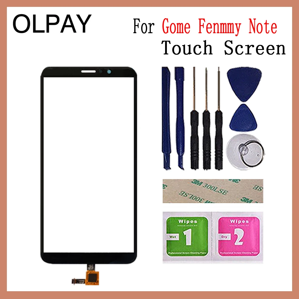 OLPAY 5,99 дюймов для Gome Fenmmy Note C72 2018X38A сенсорный экран стекло дигитайзер Панель переднее стекло объектив сенсор Замена - Цвет: Black With Tools