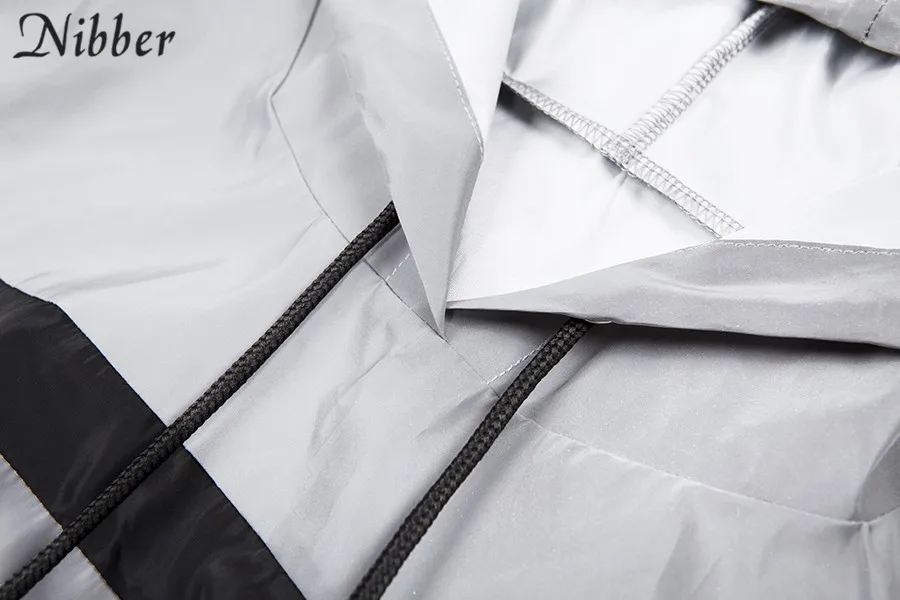 Nibber Светоотражающая куртка повседневные штаны комплекты из 2 предметов женские горячая Распродажа Толстовка активный костюм модные вечерние повседневная одежда для сна mujer