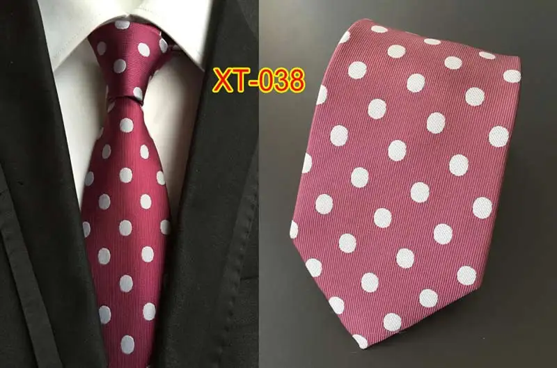 Прямая Винтаж 8 см Для мужчин; классический галстук шелк Твердые горошек cravatta галстуки человек стильный галстук деловой, для жениха