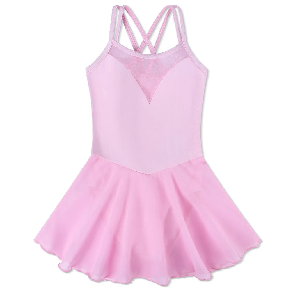 Балетное платье для девочек танцевальная одежда-пачка трико для девочек, танцевальные костюмы с пачкой, детский танцор балет, одежда для балерины - Цвет: B186 Pink