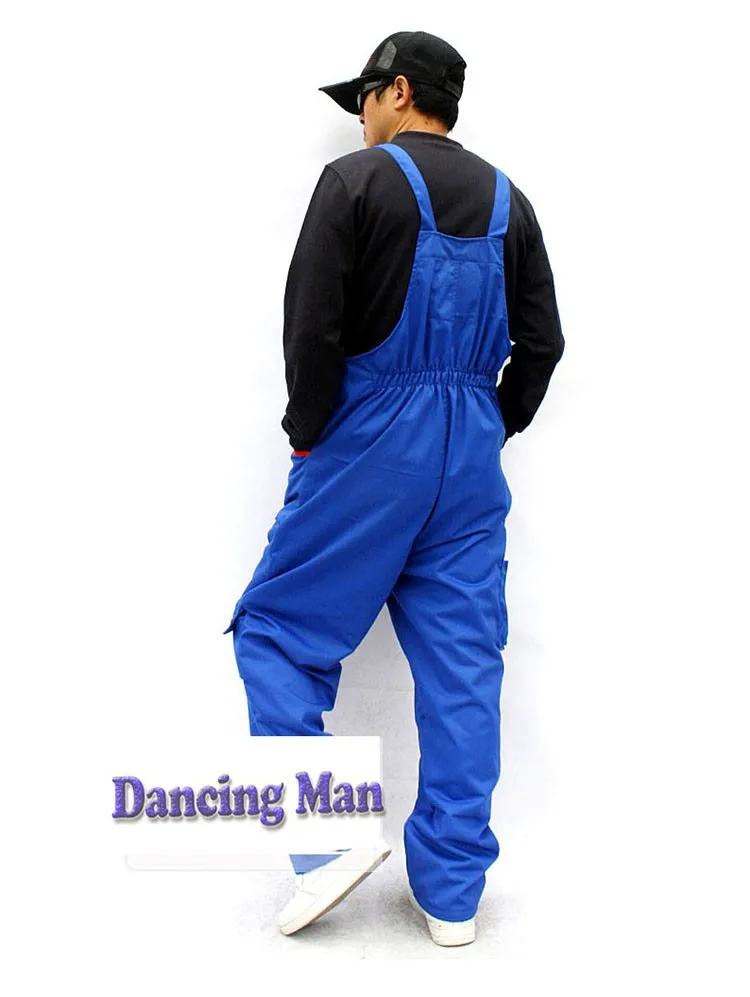 CCGK bib overalls men work coveralls repairman strap jumpsuits pants sleeveless wear-resistance working uniforms plus size S-3XL (9)