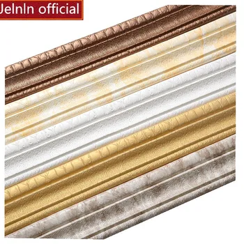 

6pcs 3d wall stickers soft edging strip foam waist line ceiling line kitchen living room bedroom waterproof baseboard sticker