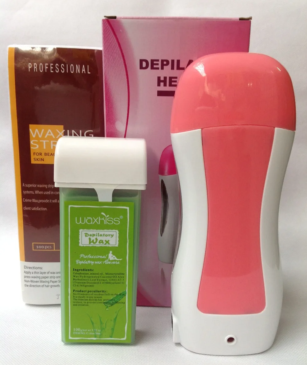Wax Heater Set 100g Aloe Depilation Wax Epilator 110V / 220 240V Hair Removal Set Wax For