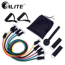 ФОТО SILITE 1s/Set Pull Rope Fitness Exercises Resistance Bands Crossfit Latex Tubes Pedal Excerciser Body Training Workout Yoga