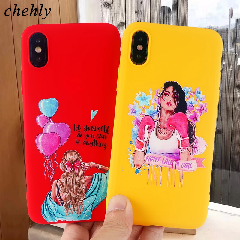 Милый чехол для девочек iPhone X XR XS Max 8 7 6 S Plus модные чехлы мягкая силиконовая защита