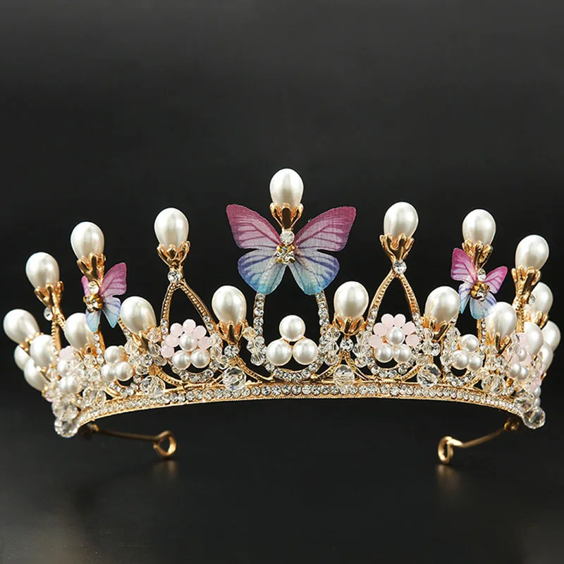 

Luxury Crystal Wedding Butterfly Crown Bridal Tiaras Prom Bride Hair Ornament Jewelry Accessories Rhinestone Tiara Headband SS30