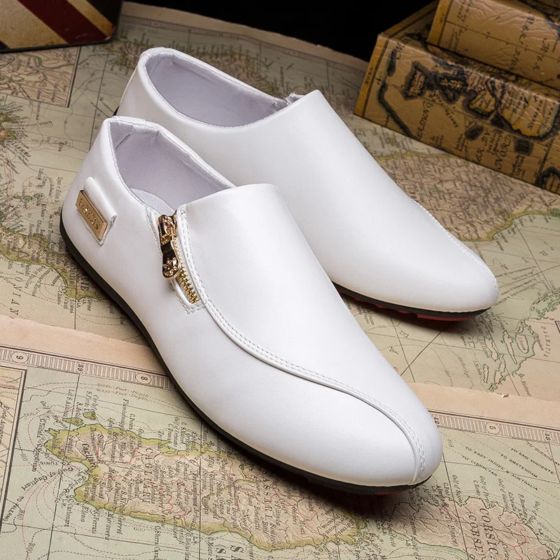 

Autumn 2016 Men's English White Men's Shoes Breathable Fashion Lazy Foot Tide Shoes Casual Shoes